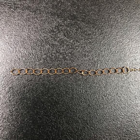 Faux Gold Feather Shape Leaf Charm Choker Necklace - Picture 5 of 8